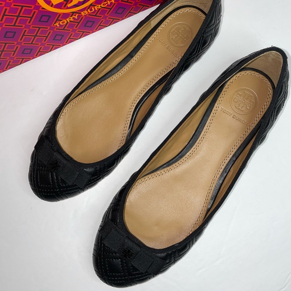 NWB Tory Burch Marion Quilted Ballet Flat Black - Picture 2 of 11